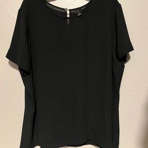 Black blouse a bit see tru but looks so cute on